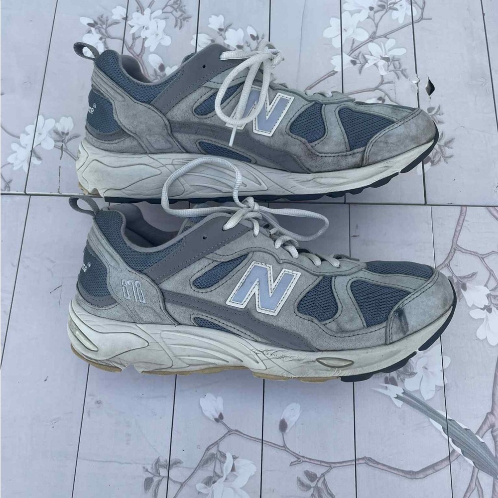 New Balance Gray and White Athletic Shoes